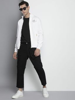 The Indian Garage Co - Men Regular Fit Printed High Neck White Sweatshirt