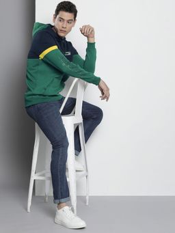 The Indian Garage Co - Men Regular Fit Printed Green Hoodie