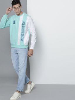 The Indian Garage Co - Men Regular Fit Colorblock Crew Neck Multi-Color Sweatshirt