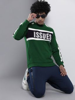 The Indian Garage Co - Men Regular Fit Colorblock Crew Neck Multi-Color Sweatshirt