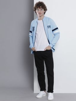 The Indian Garage Co - Men Regular Fit Colorblock High Neck Multi-Color Sweatshirt