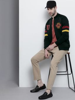The Indian Garage Co - Men Regular Fit Colorblock High Neck Multi-Color Sweatshirt