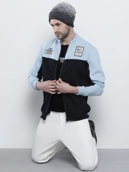 The Indian Garage Co - Men Regular Fit Colorblock High Neck Multi-Color Sweatshirt