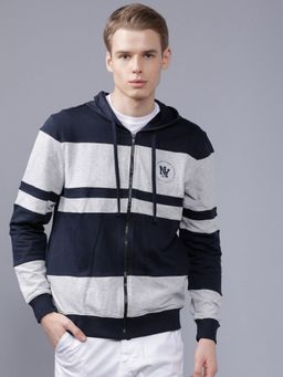 The Indian Garage Co - Men Slim Fit Colorblock Multi-Color Hoodie