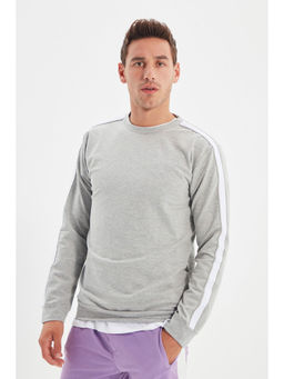 Trendyol - Man Grey Sweatshirt
