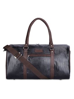 The Clownfish - Unisex Expedition Series 29L Faux Leather Crocodile Finish Travel Duffle Bag