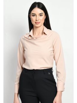 Exude - Freshness Cowl Neck Top - Peach