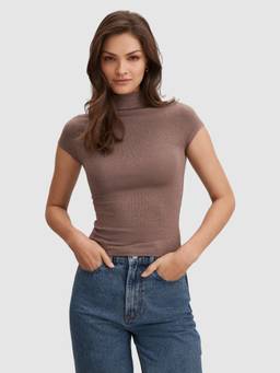 Forever New - Women Grey Solid/Plain Modal T-Shirt