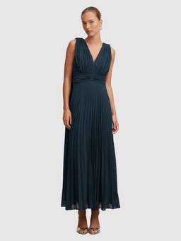 Forever New - Women Blue Solid/Plain Polyester Dress