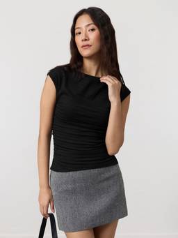 The Souled Store - Women Black Textured Poly/Spandex Top