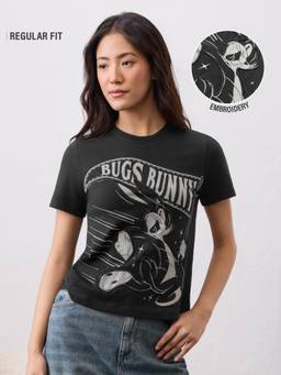 The Souled Store - Women Black Character Pure Cotton T-Shirt