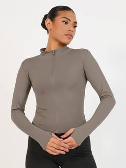 Styli - Women Beige Solid/Plain Polyester Jacket