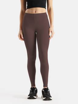 Jockey - AW87 Women Super Combed Cotton Elastane Stretch Leggings-Coffee