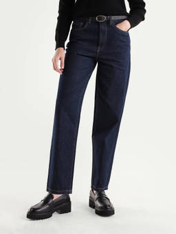 RAREISM - Women Navy Blue Solid/Plain Cotton Jeans