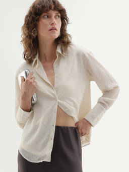 RAREISM - Women Beige Solid/Plain Polyester Shirt