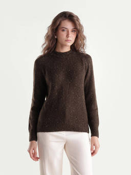 RAREISM - Women Maroon Textured Acrylic Blend Sweater