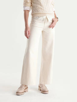 RAREISM - Women Off White Solid/Plain Cotton Jeans