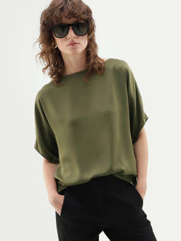 RAREISM - Women Olive Solid/Plain Polyester Top