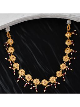 Voylla - Abharan Yellow Gold Plated Lightly Embellished Jewellery Set