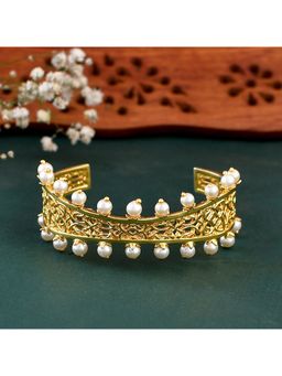 Voylla - Nazakat Khushnama Pearl Studded Filigree Cuff
