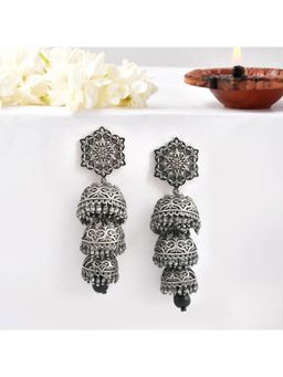 Voylla - Nrityotsava Falguni 3 Layers Jhumka Earrings
