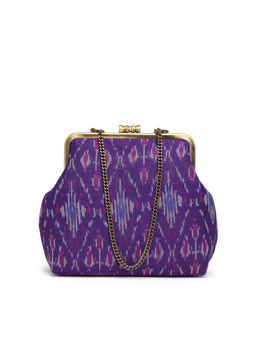 Praccessorii - Purple Ikat Evening Clutch