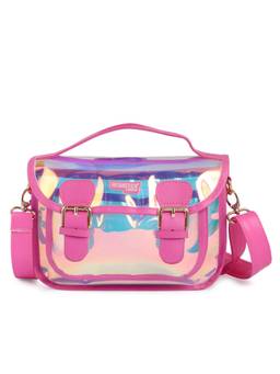 Hamster London - Women Pink Solid/Plain Pu Sling Bag with Detachable