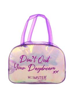 Hamster London - Women Purple Typography Pu Tote Bag