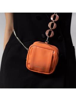 Hamster London - Women Orange Solid/Plain Pu Sling Bag