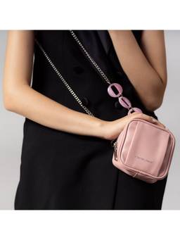 Hamster London - Women Pink Solid/Plain Pu Sling Bag