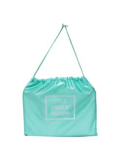 Hamster London - Women Aqua Typography PU Tote Bag
