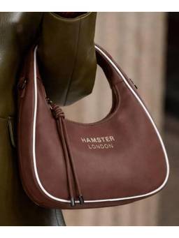 Hamster London - Women Brown Solid/Plain PU Handbag