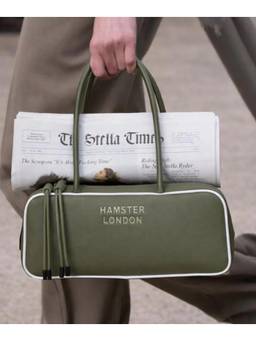 Hamster London - Women Olive Solid/Plain PU Hand Bag