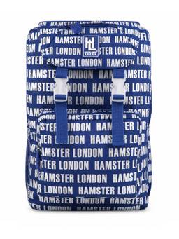Hamster London - Women Blue Typography PU Backpack