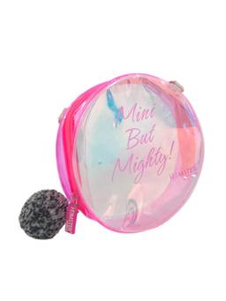 Hamster London - Women Pink Typography PU Sling Bag with Detachable