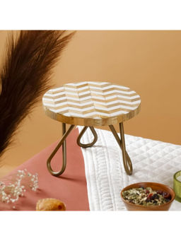 CASA DECOR - Zic-Zac 8-Inch Multi-Color Cake Stand