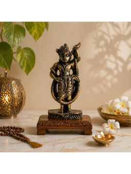 eCraftIndia - Lord Shrinathji Idol Antique Finish Spiritual Showpiece for Home Decor