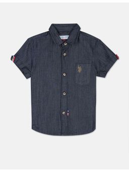 U.S. POLO ASSN. - Short Sleeve Washed Denim Shirt