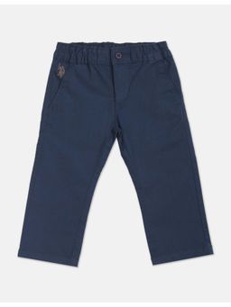 U.S. POLO ASSN. - Elasticised Waist Solid Twill Trousers