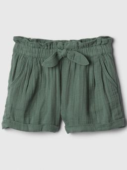 GAP - Olive Cotton Solid Casual Shorts