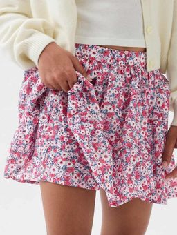 GAP - Pink Cotton Floral Casual Skort
