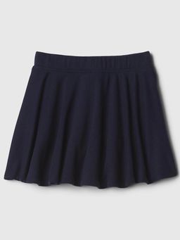 GAP - Navy Blue Knitted Solid Casual Skirt