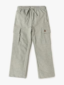 GAP - Grey Cotton Solid Casual Trouser