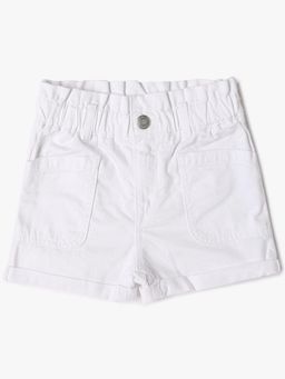 GAP - White Cotton Solid Casual Shorts