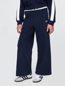 GAP - Navy Blue Knitted Solid Casual Trouser