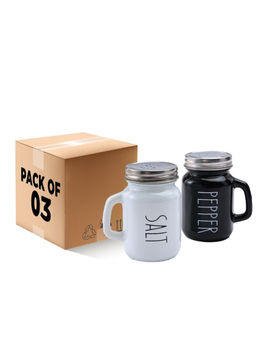 The Better Home - Salt and Pepper Shaker Pack of 3 Shaker Glass