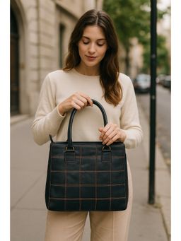 Celtic - Women Black Leather Handbag-Black