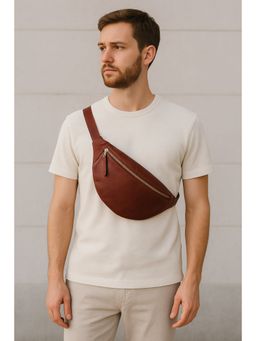 Celtic - Unisex Full-Grain Leather Waist Bag-Brown