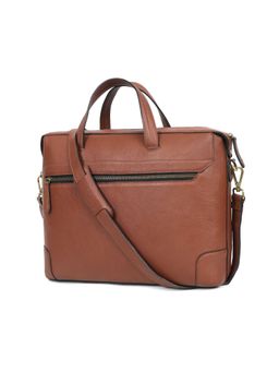 Celtic - Unisex Leather Black Messenger Bag with Detachable Strap-Black