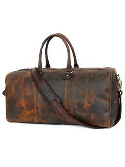 Celtic - Unisex Vintage Leather Travel Duffle Bag-Brown